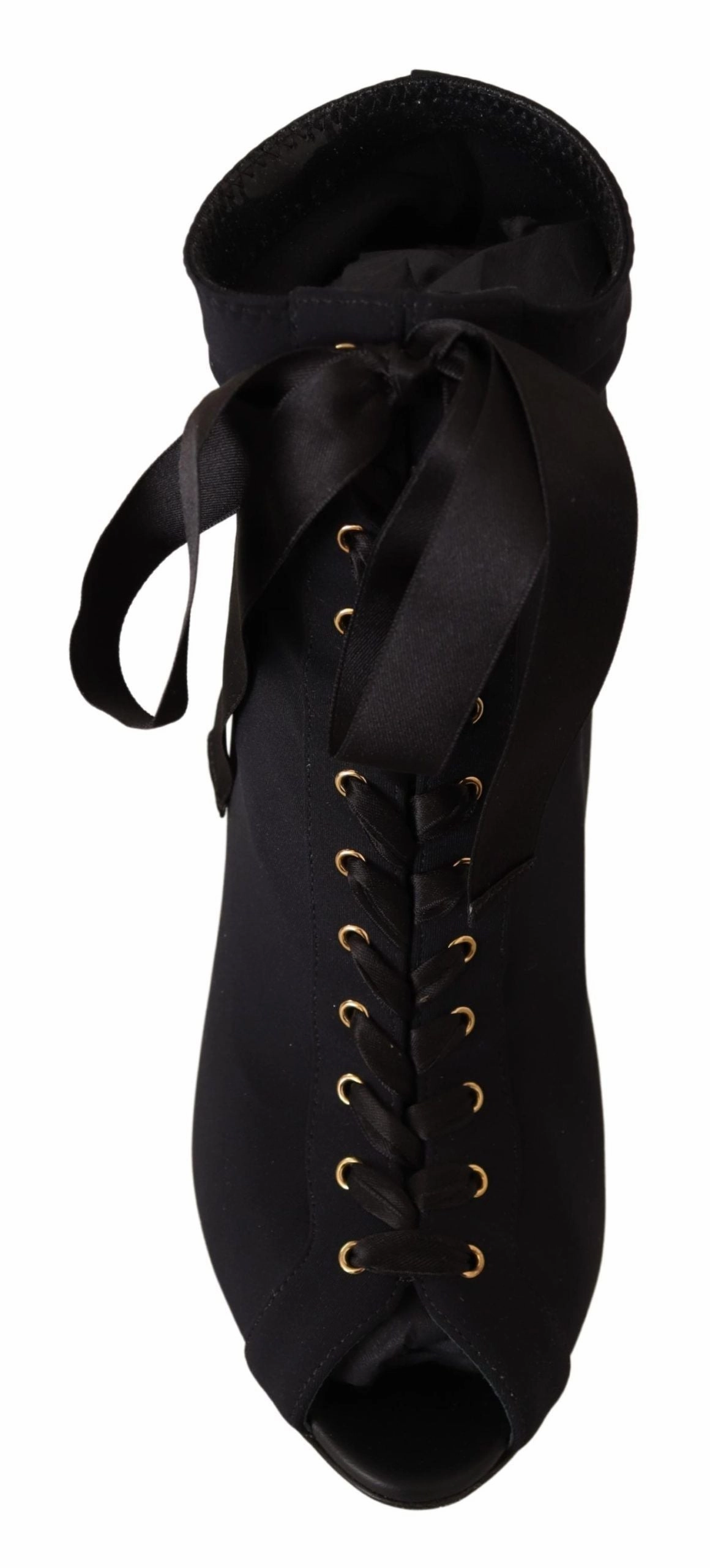 Dolce & Gabbana Elegant Ankle Open Toe Heel Women's Boots
