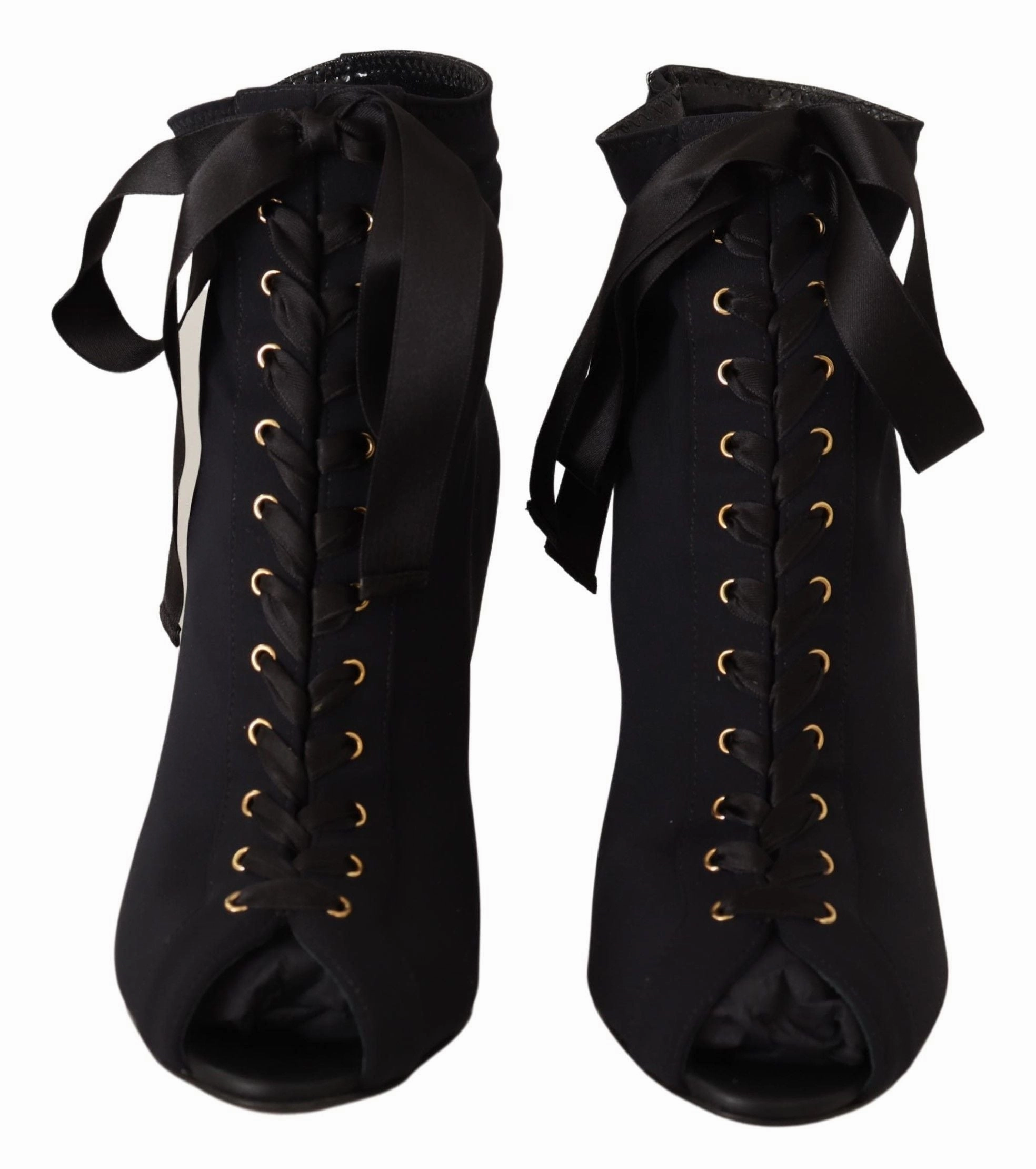 Dolce & Gabbana Elegant Ankle Open Toe Heel Women's Boots