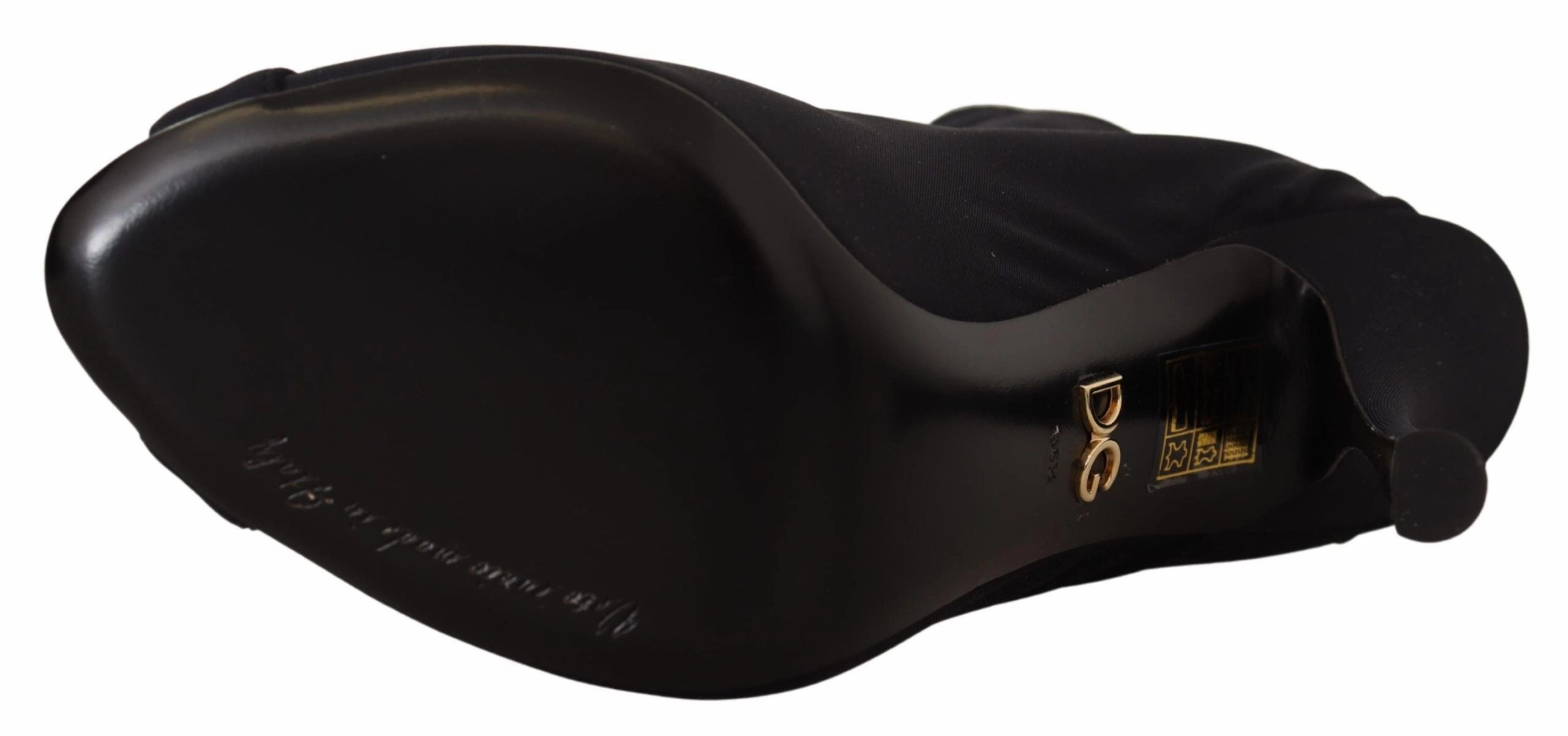 Dolce & Gabbana Elegant Ankle Open Toe Heel Women's Boots