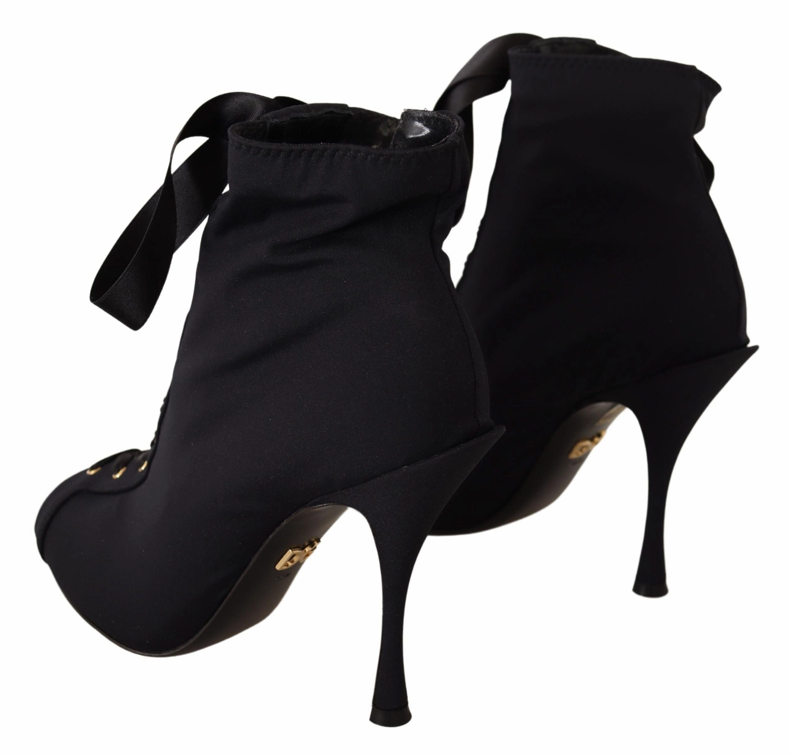 Dolce & Gabbana Elegant Ankle Open Toe Heel Women's Boots