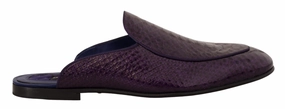 Dolce & Gabbana Exotic Python Leather Men's Slides Discount Mens Beach Sandals