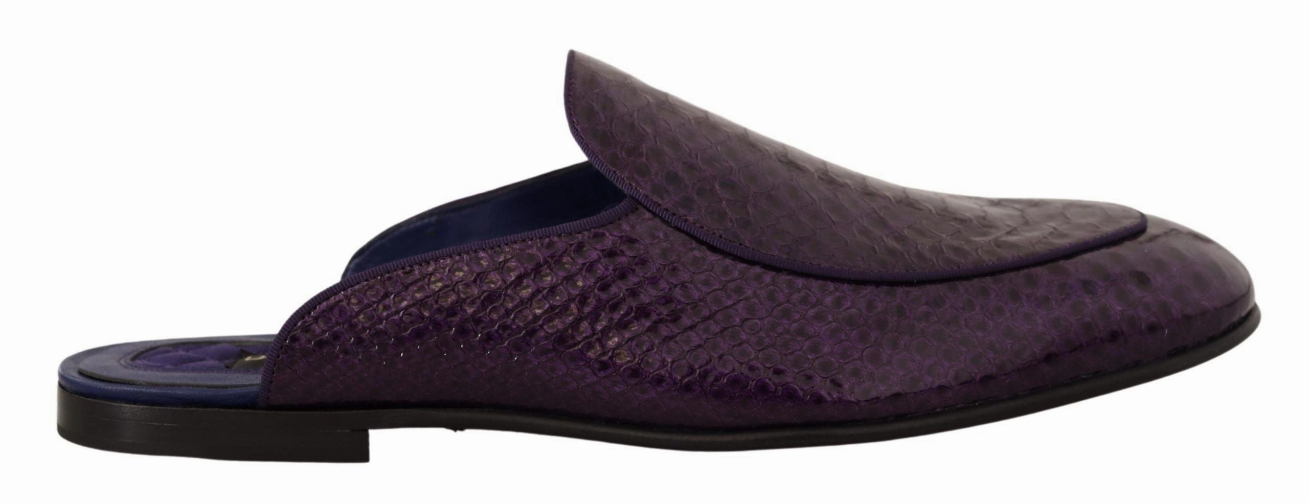 Dolce & Gabbana Exotic Python Leather Men's Slides Discount Mens Beach Sandals