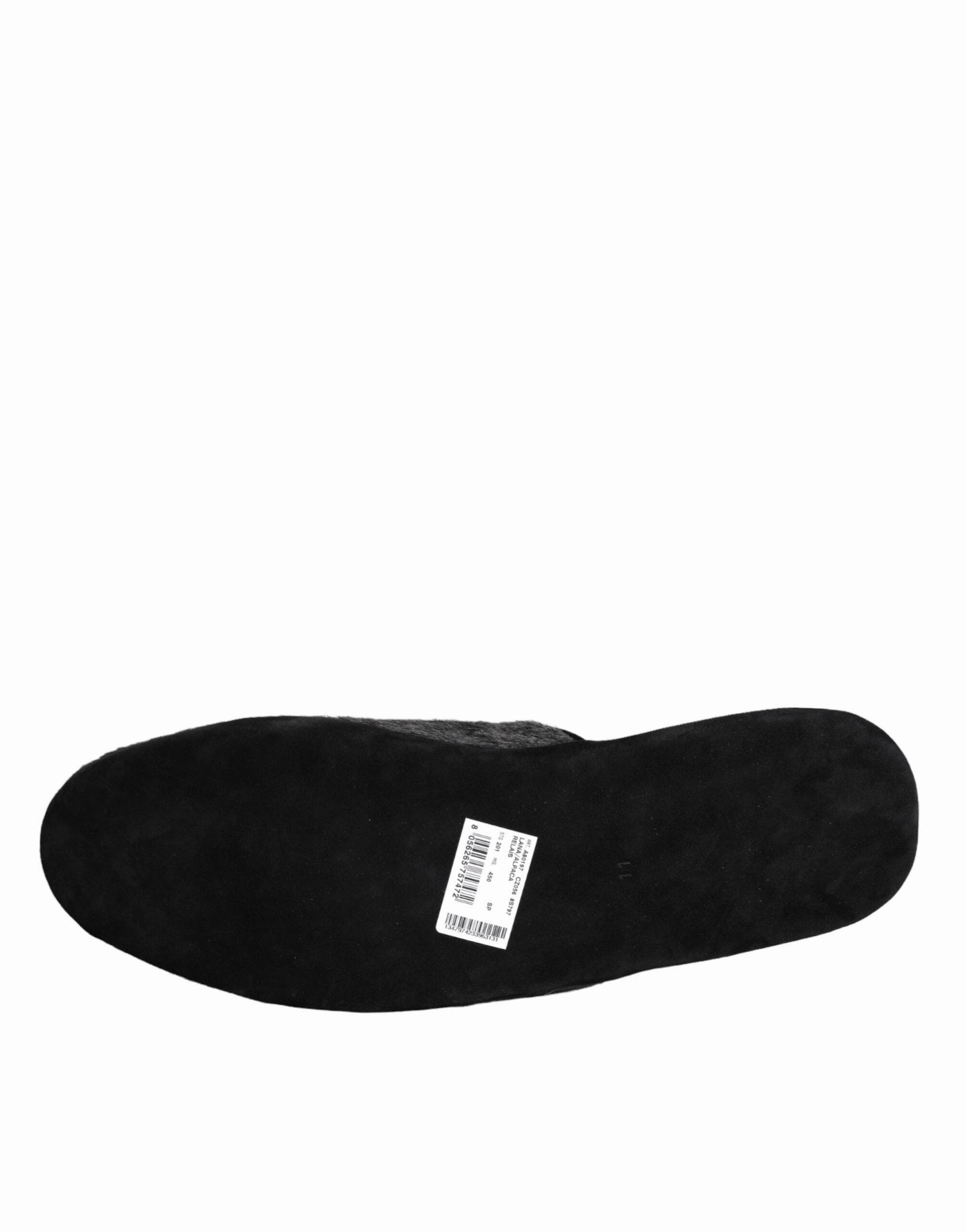 Dolce & Gabbana Faux Fur Slides Slippers Slip On Men's Shoes