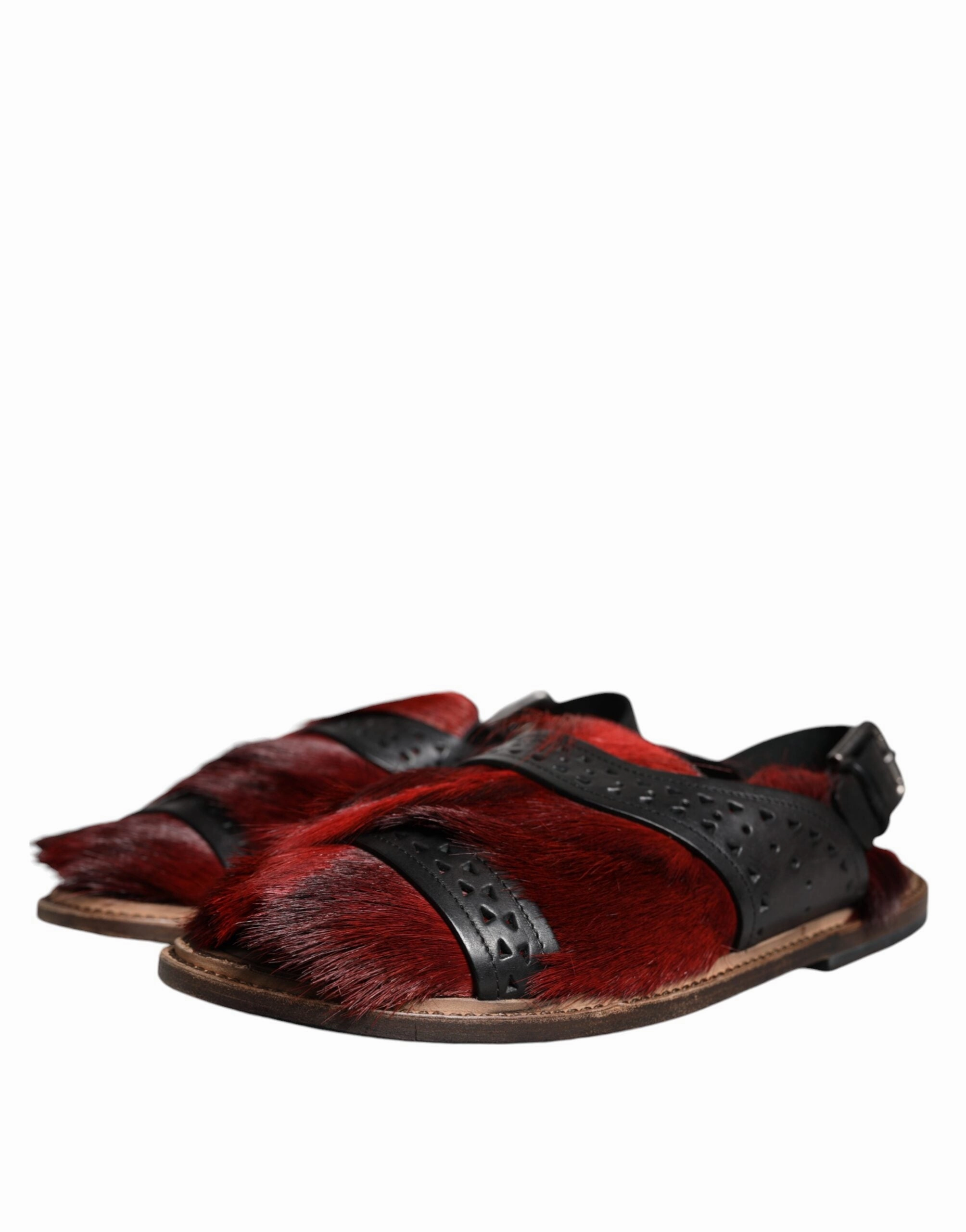 Dolce & Gabbana  Gazelle Hair Leather Sandals Men's Shoes