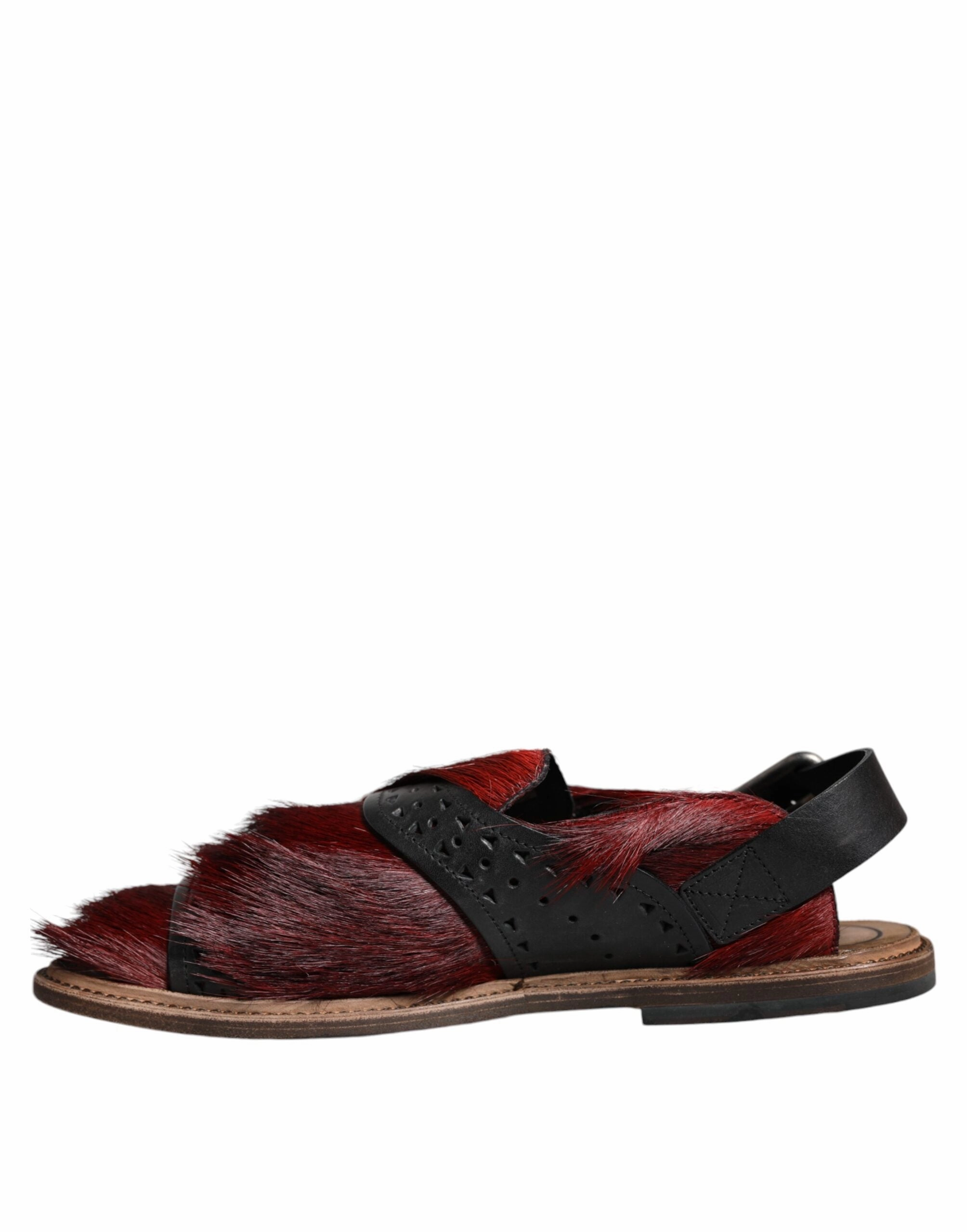 Dolce & Gabbana  Gazelle Hair Leather Sandals Men's Shoes