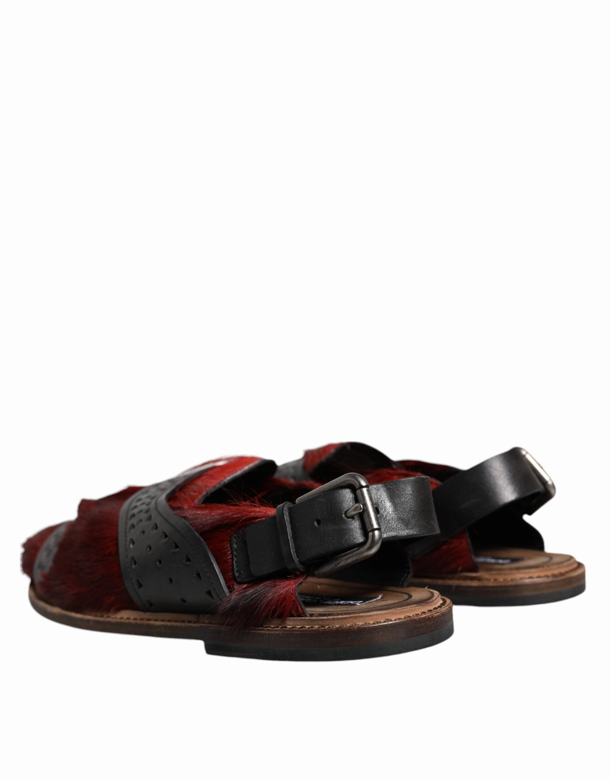 Dolce & Gabbana  Gazelle Hair Leather Sandals Men's Shoes