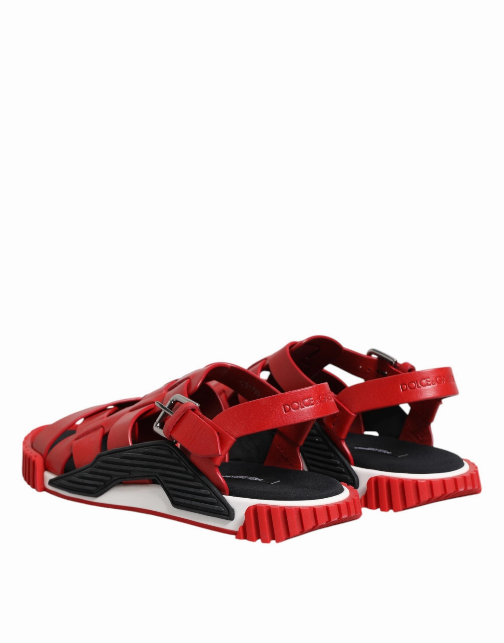 Dolce & Gabbana  Leather Ankle Strap Sandals Men's Shoes