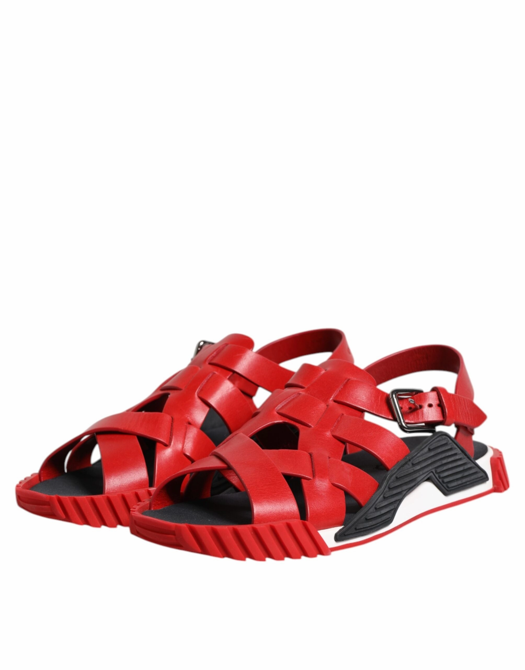 Dolce & Gabbana  Leather Ankle Strap Sandals Men's Shoes