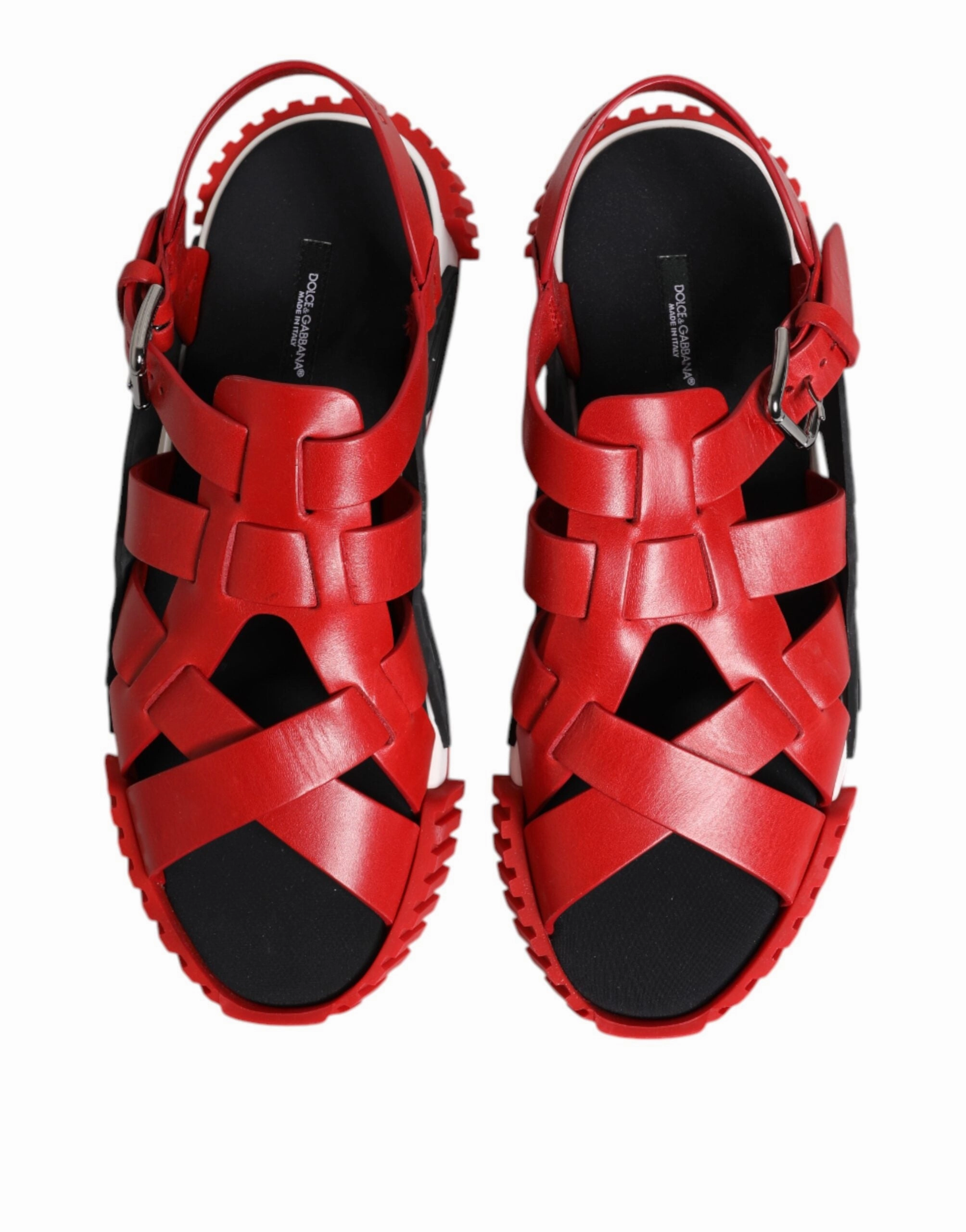 Dolce & Gabbana  Leather Ankle Strap Sandals Men's Shoes