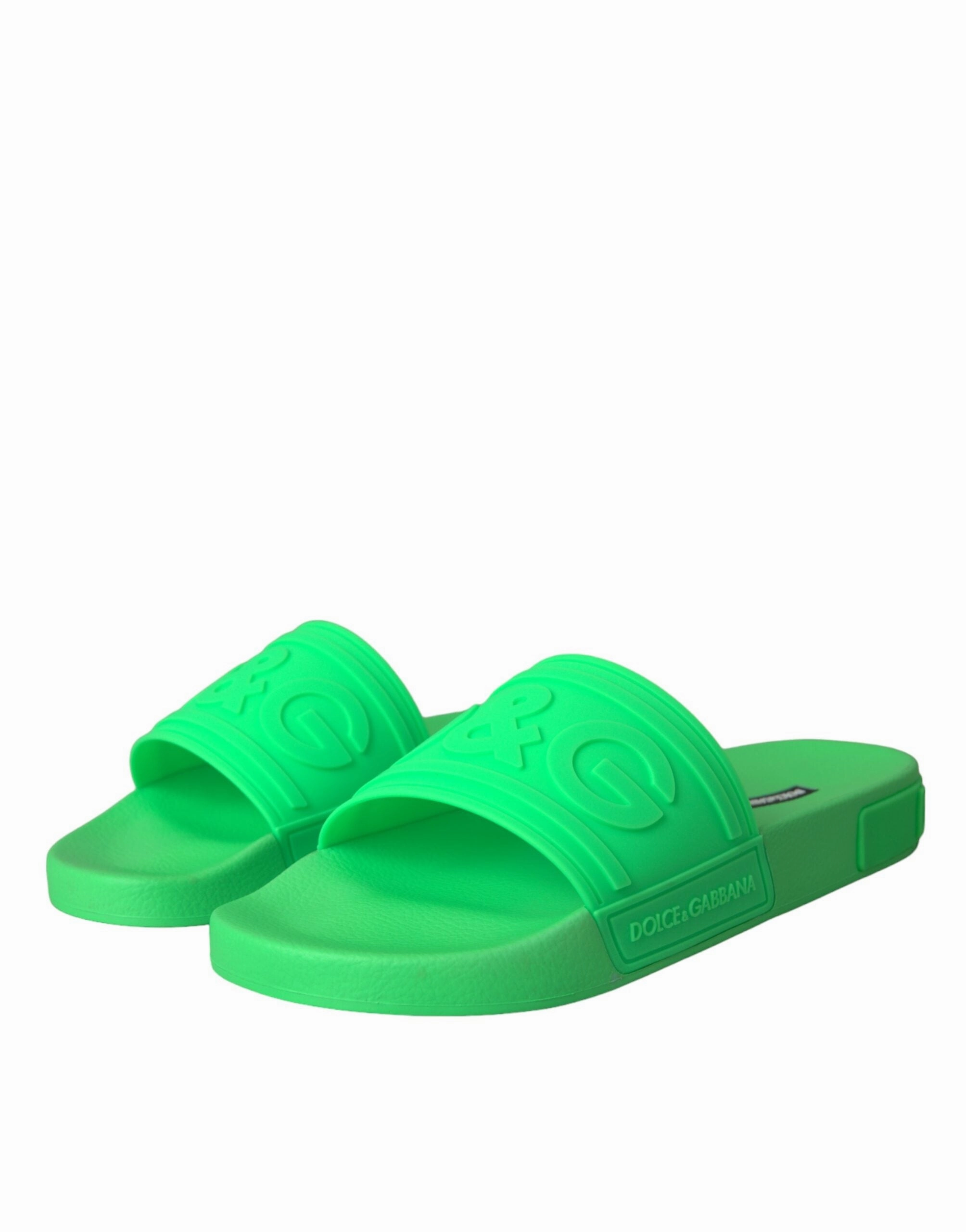 Dolce & Gabbana Leather Slides Sandals Beachwear Men's Shoes