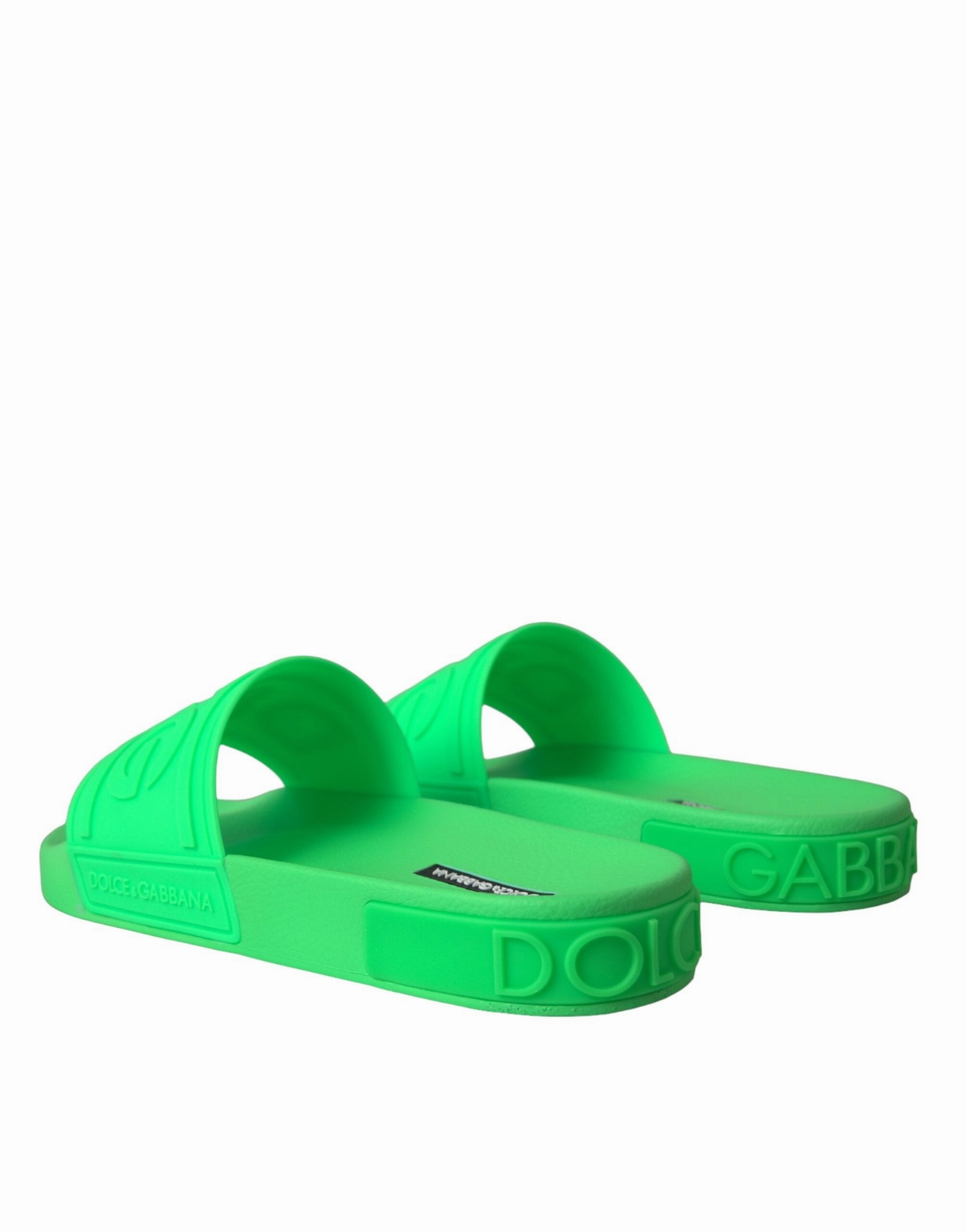 Dolce & Gabbana Leather Slides Sandals Beachwear Men's Shoes