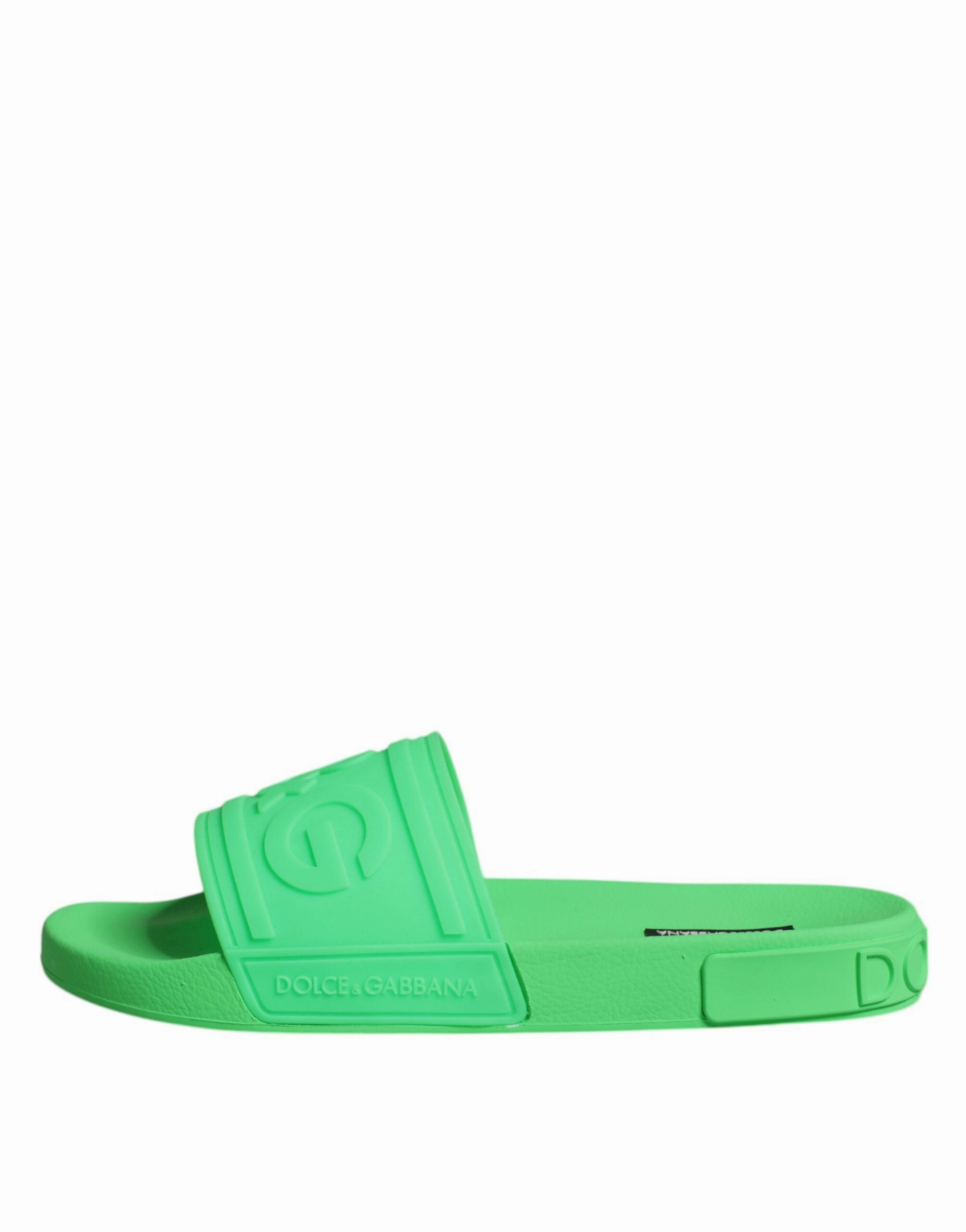 Dolce & Gabbana Leather Slides Sandals Beachwear Men's Shoes