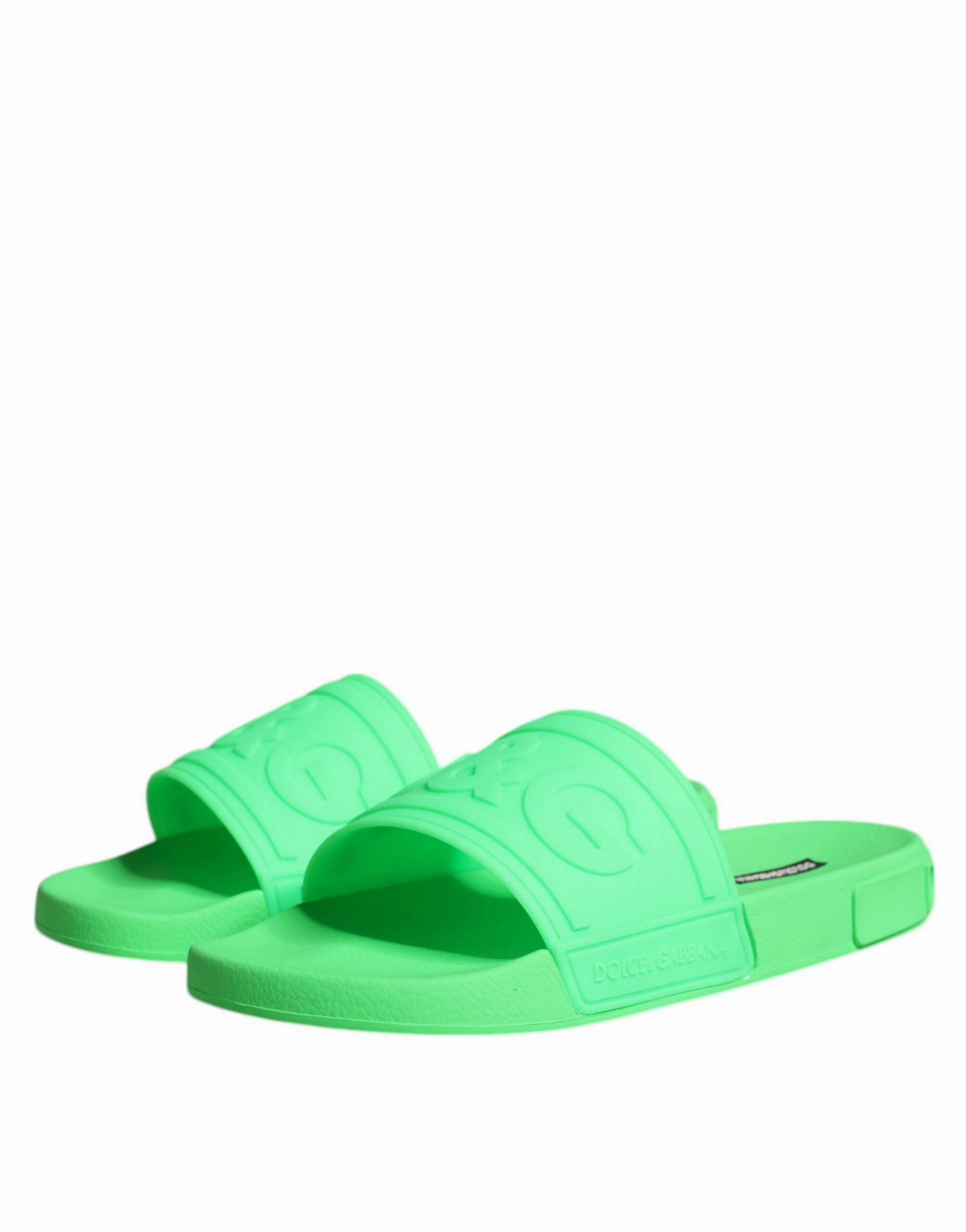 Dolce & Gabbana Leather Slides Sandals Beachwear Men's Shoes