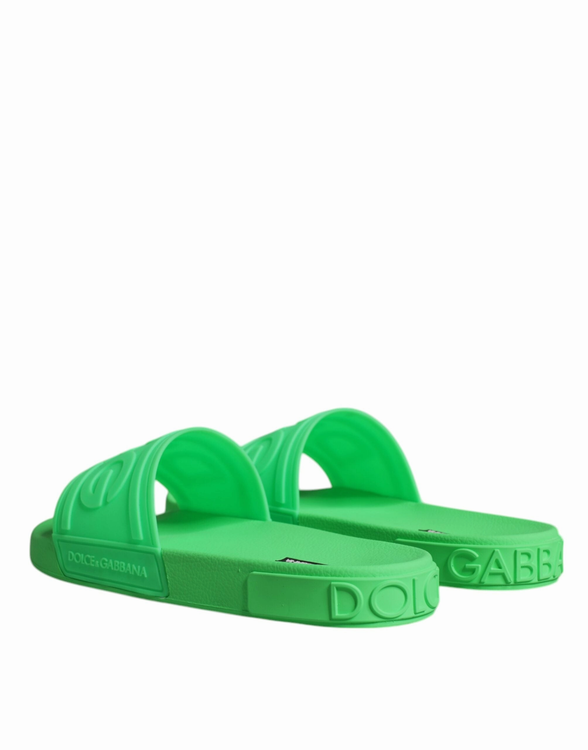 Dolce & Gabbana Leather Slides Sandals Beachwear Men's Shoes
