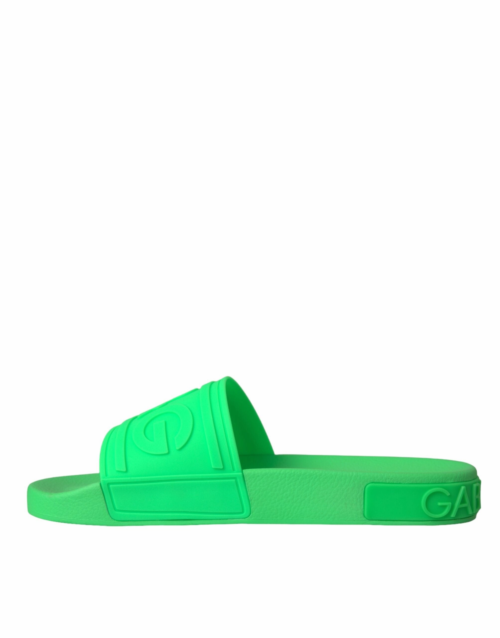 Dolce & Gabbana Leather Slides Sandals Beachwear Men's Shoes