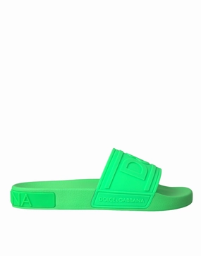 Dolce & Gabbana Leather Slides Sandals Beachwear Men's Shoes Discount Mens Beach Sandals