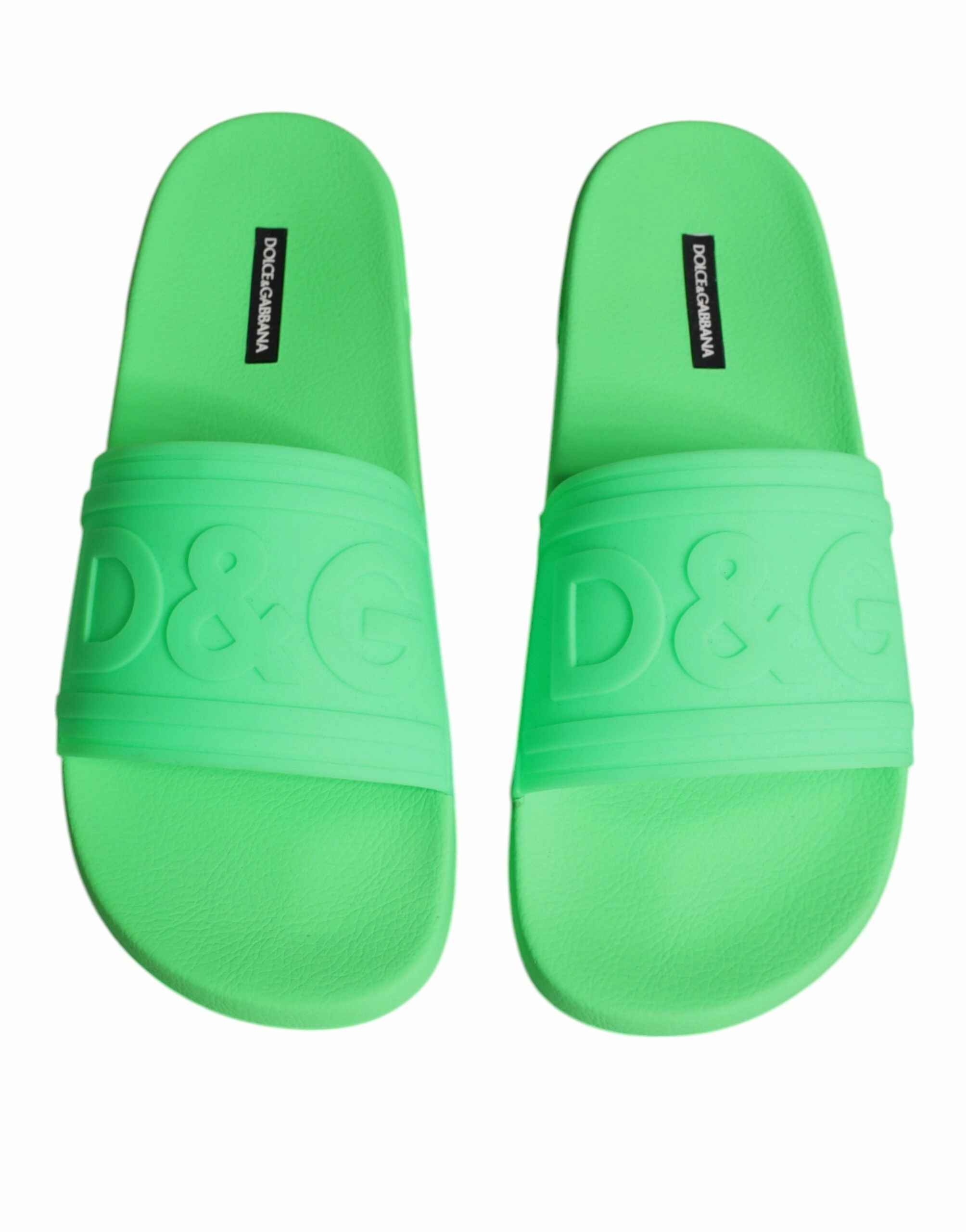 Dolce & Gabbana Leather Slides Sandals Beachwear Men's Shoes