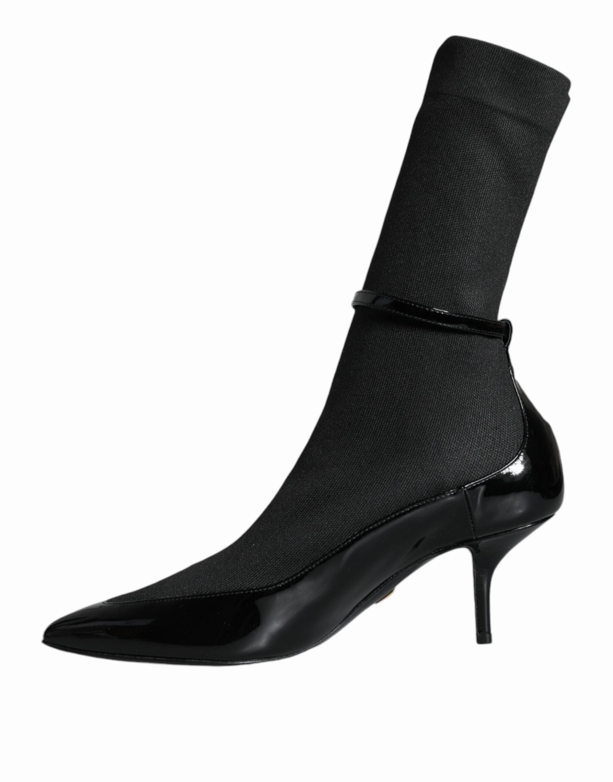 Dolce & Gabbana Leather Stilettos Booties Socks Women's Shoes