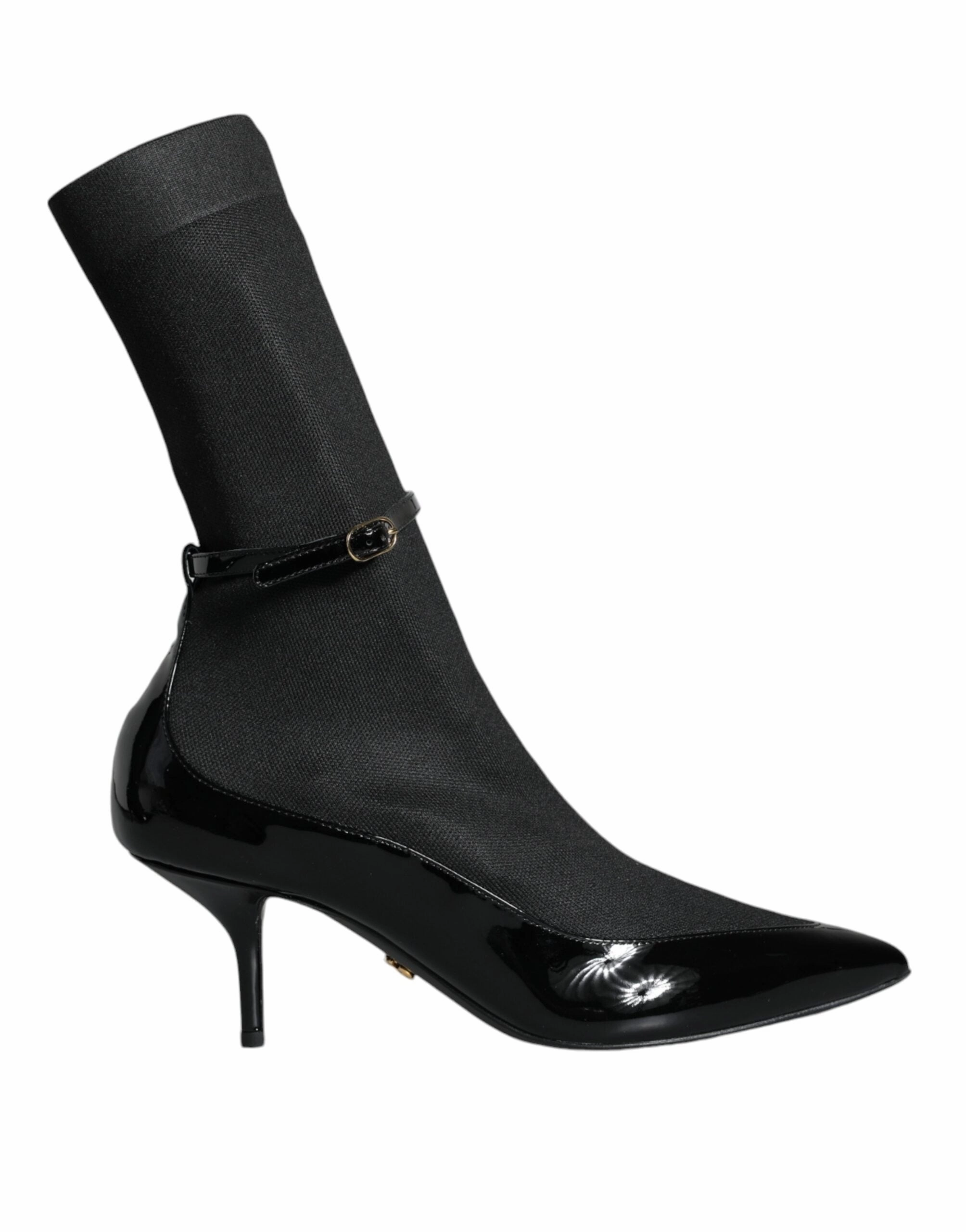 Dolce & Gabbana Leather Stilettos Booties Socks Women's Shoes Promo on Womens Fashionable Boots