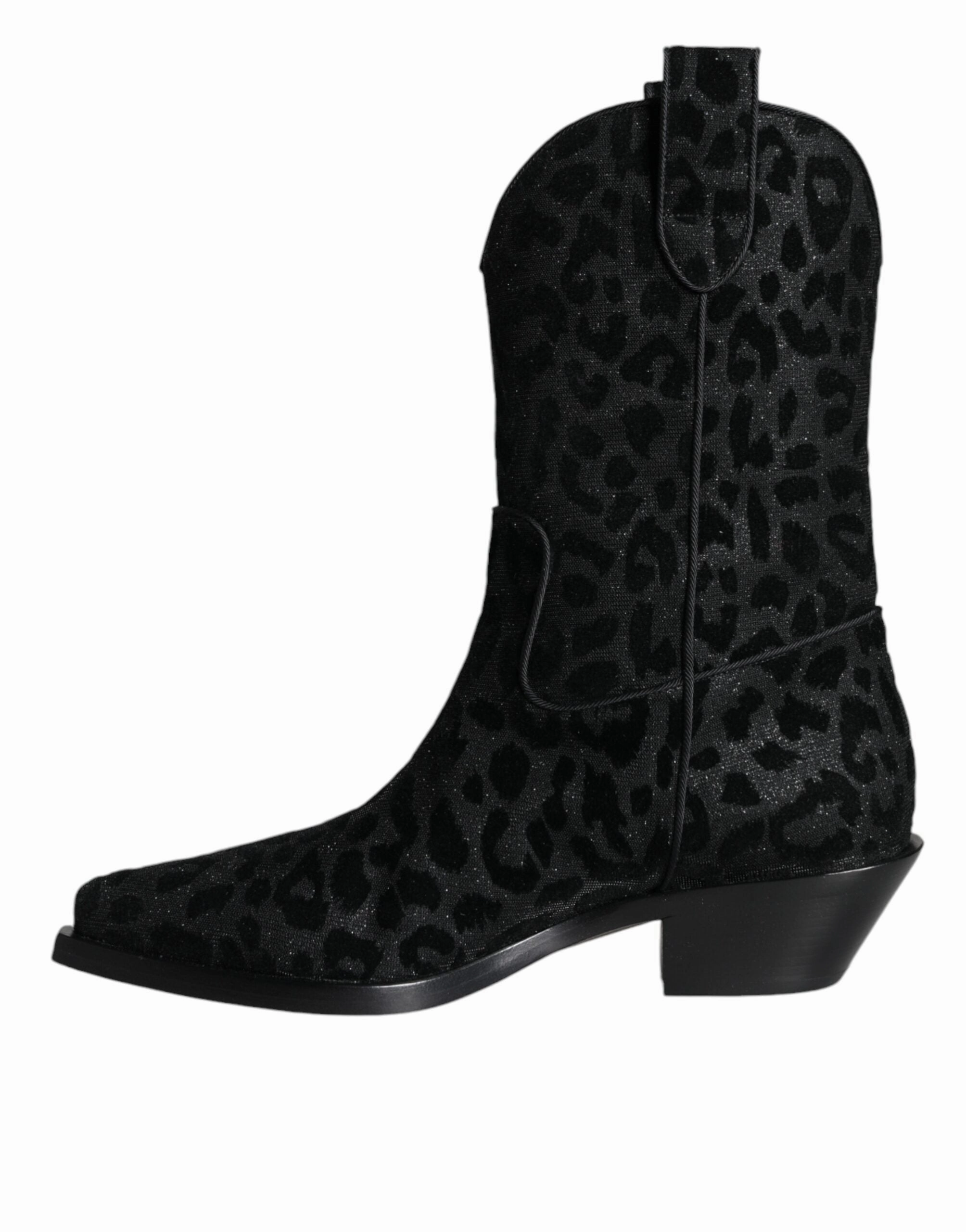 Dolce & Gabbana  Leopard Cowboy Boots Women's Shoes