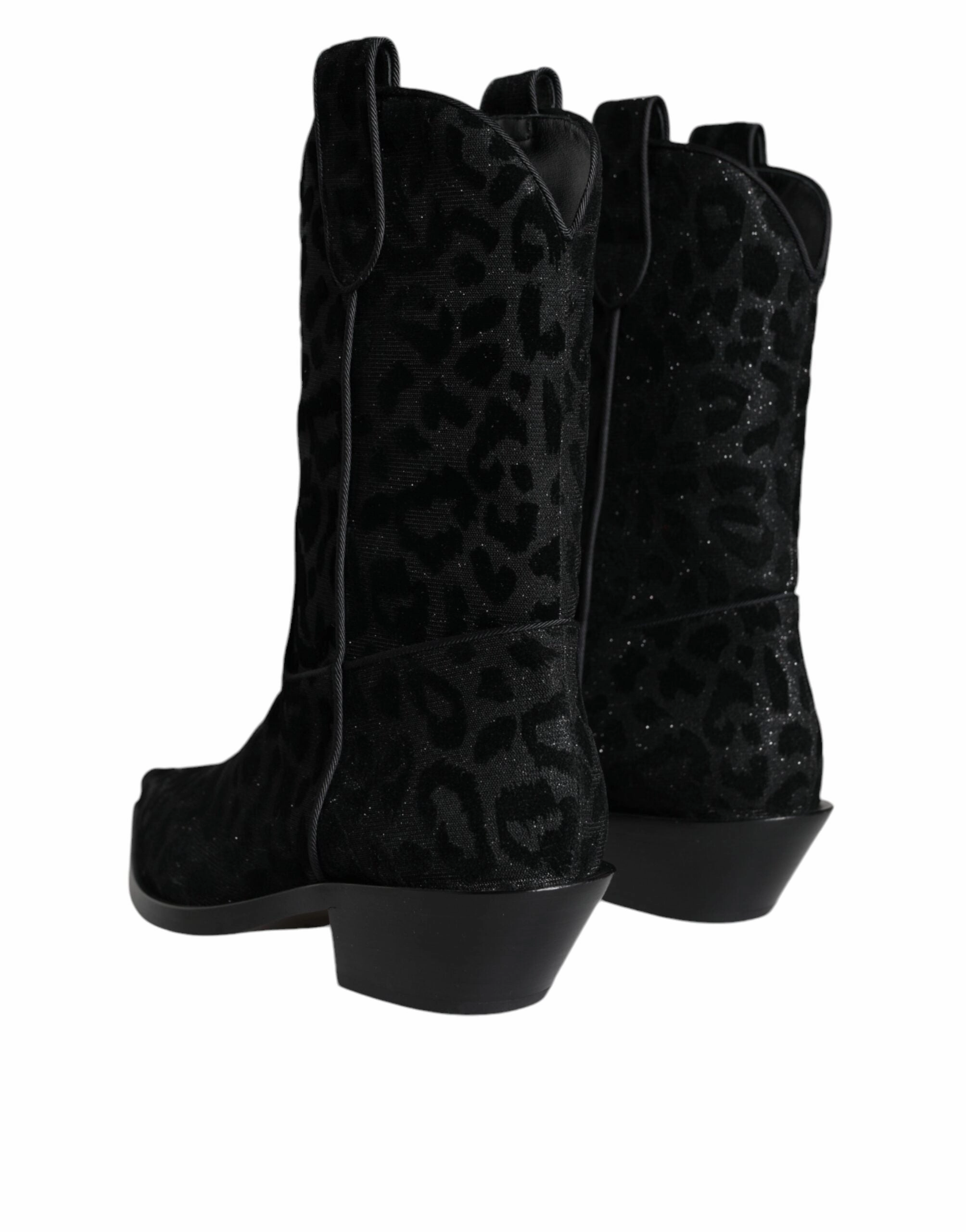 Dolce & Gabbana  Leopard Cowboy Boots Women's Shoes