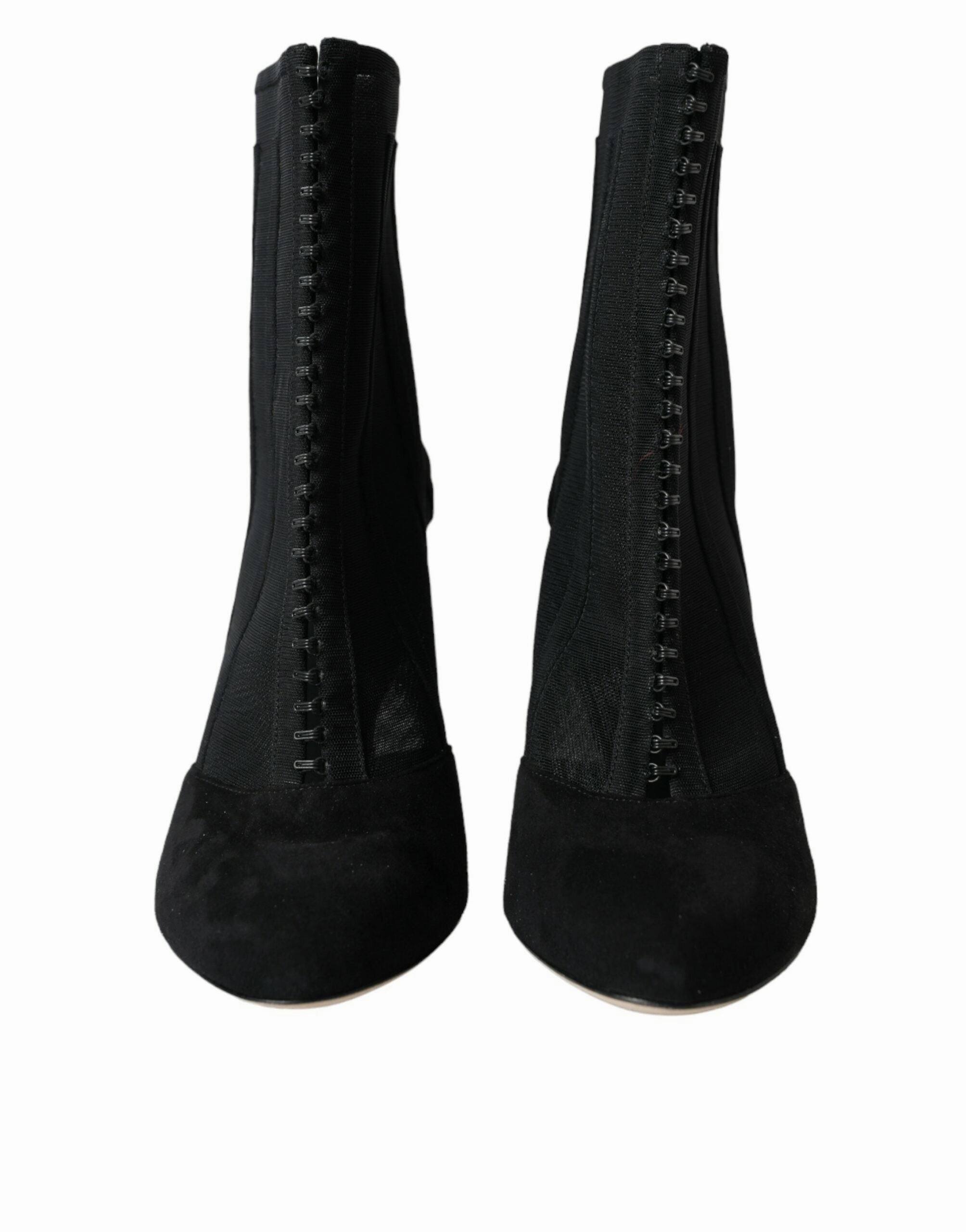 Dolce & Gabbana Mesh Stiletto Heels Ankle Boots Women's Shoes