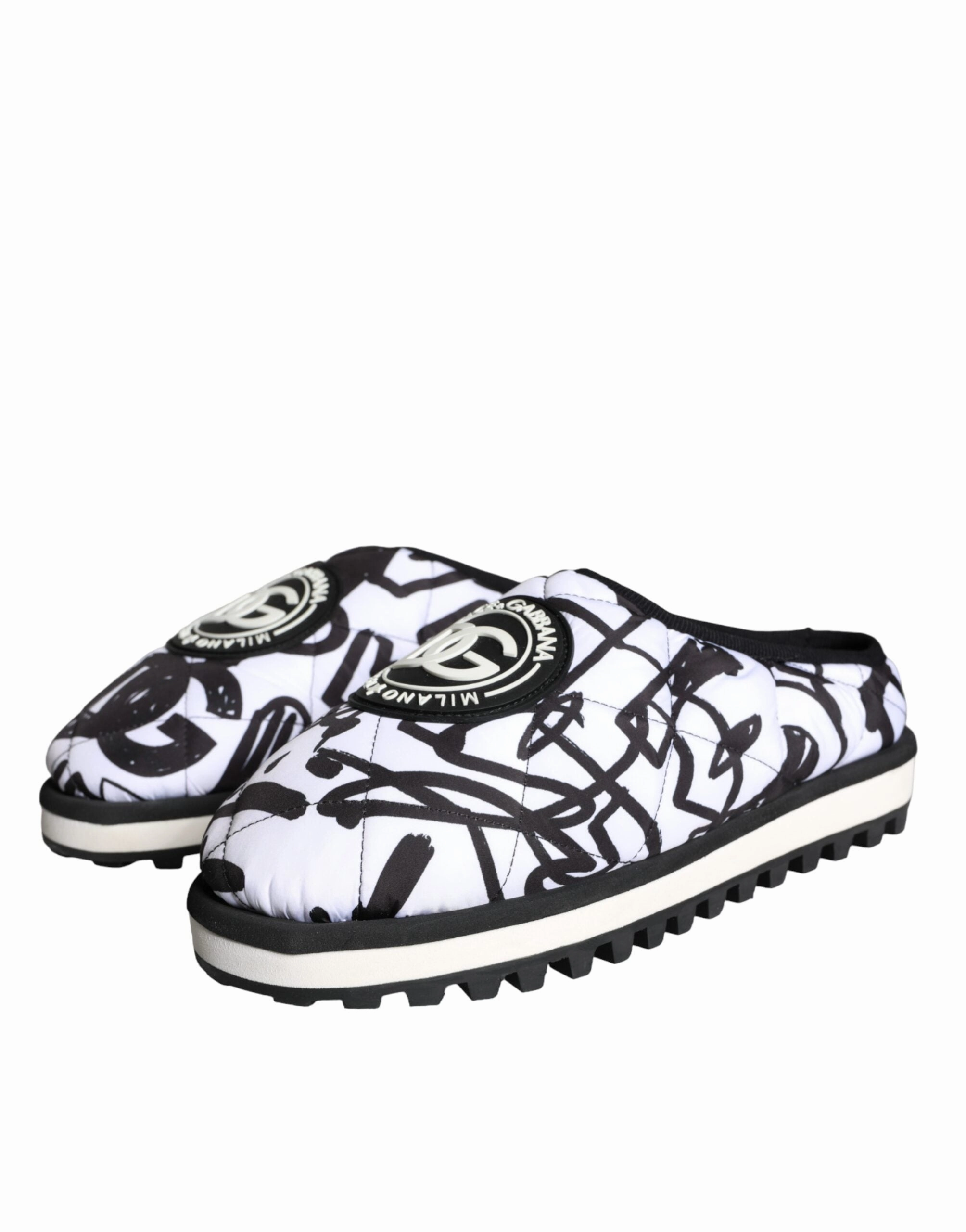 Dolce & Gabbana  Quilted Logo Sandals Slides Men's Shoes