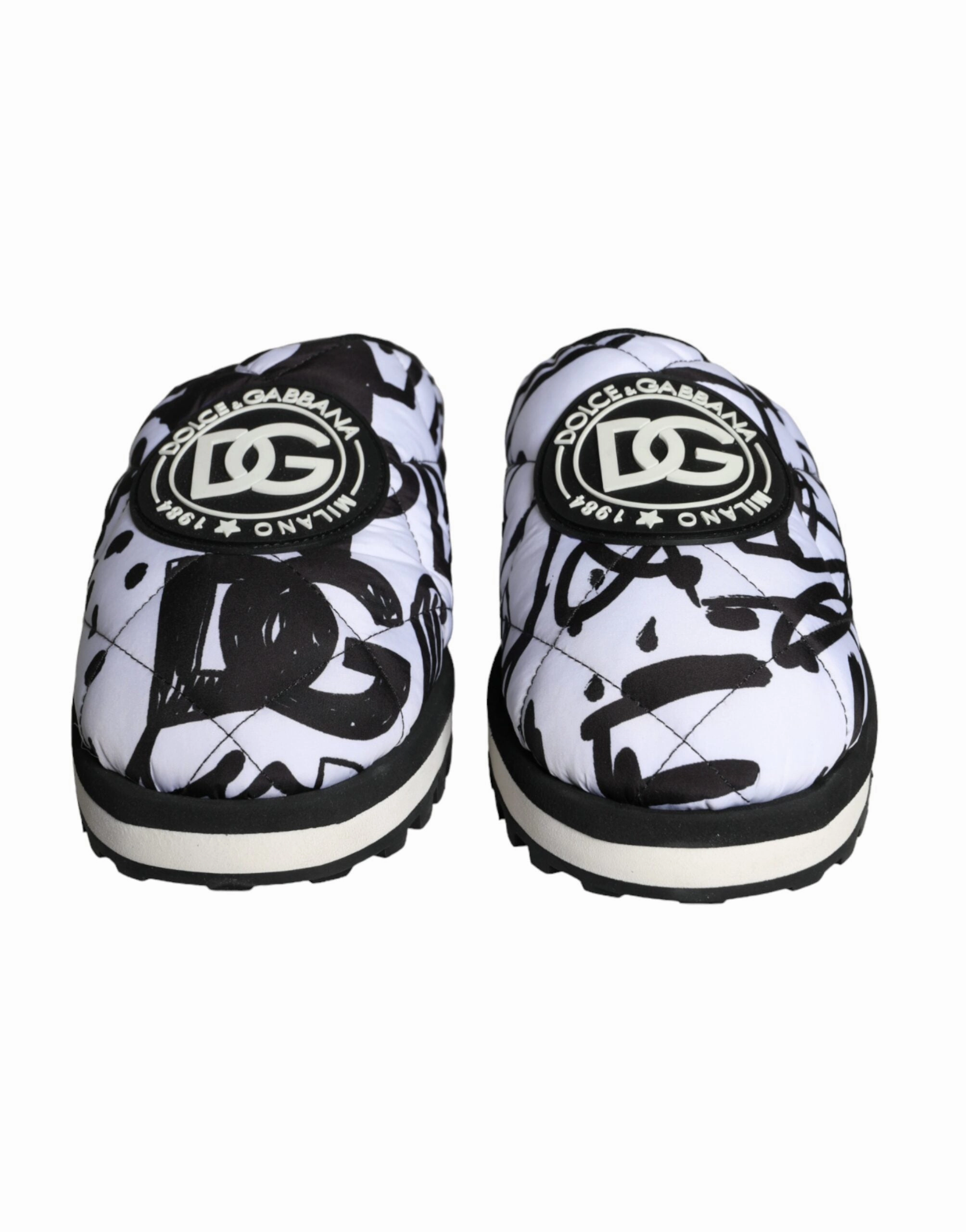 Dolce & Gabbana  Quilted Logo Sandals Slides Men's Shoes