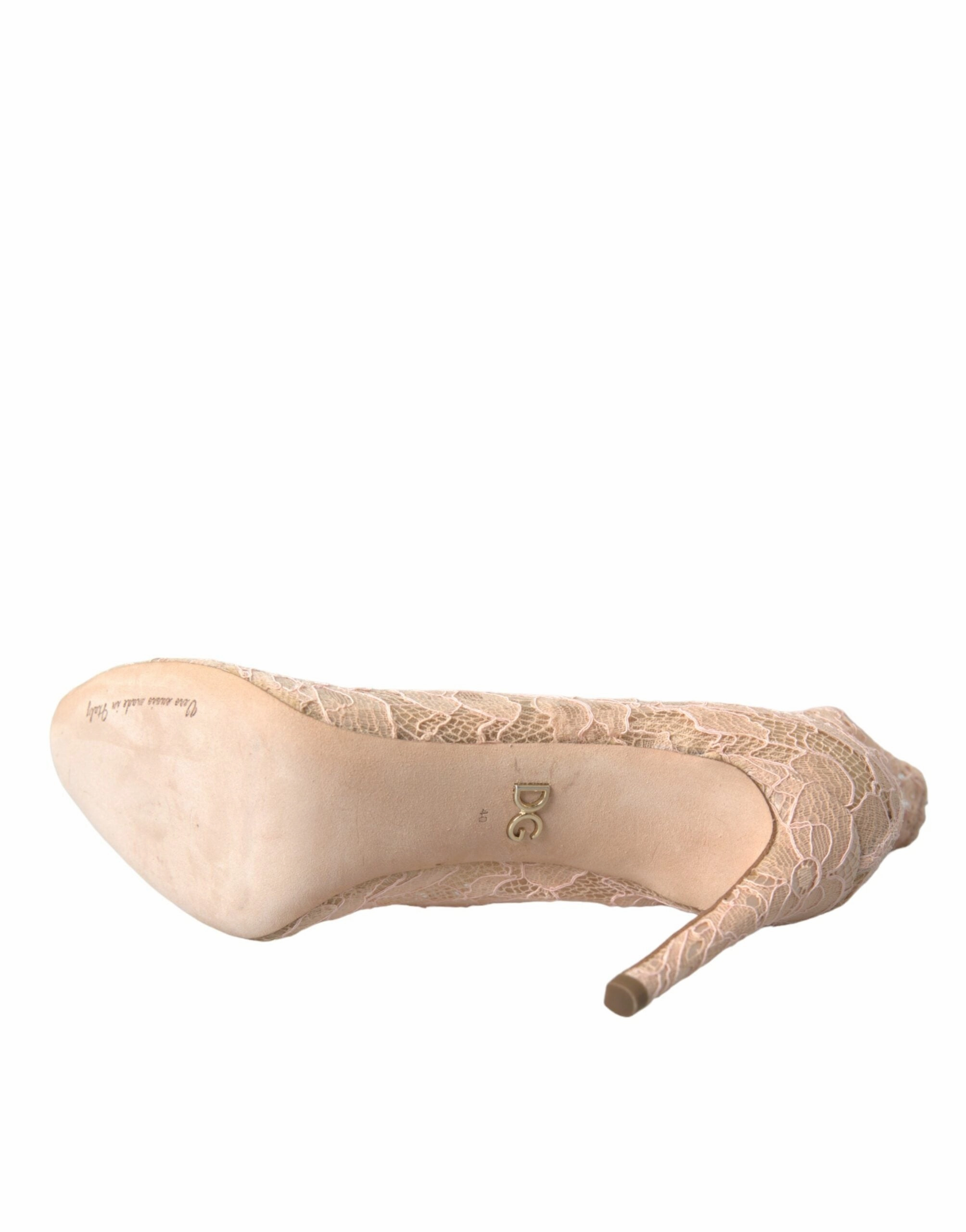 Dolce & Gabbana Stretch Taormina Lace Boots Women's Shoes