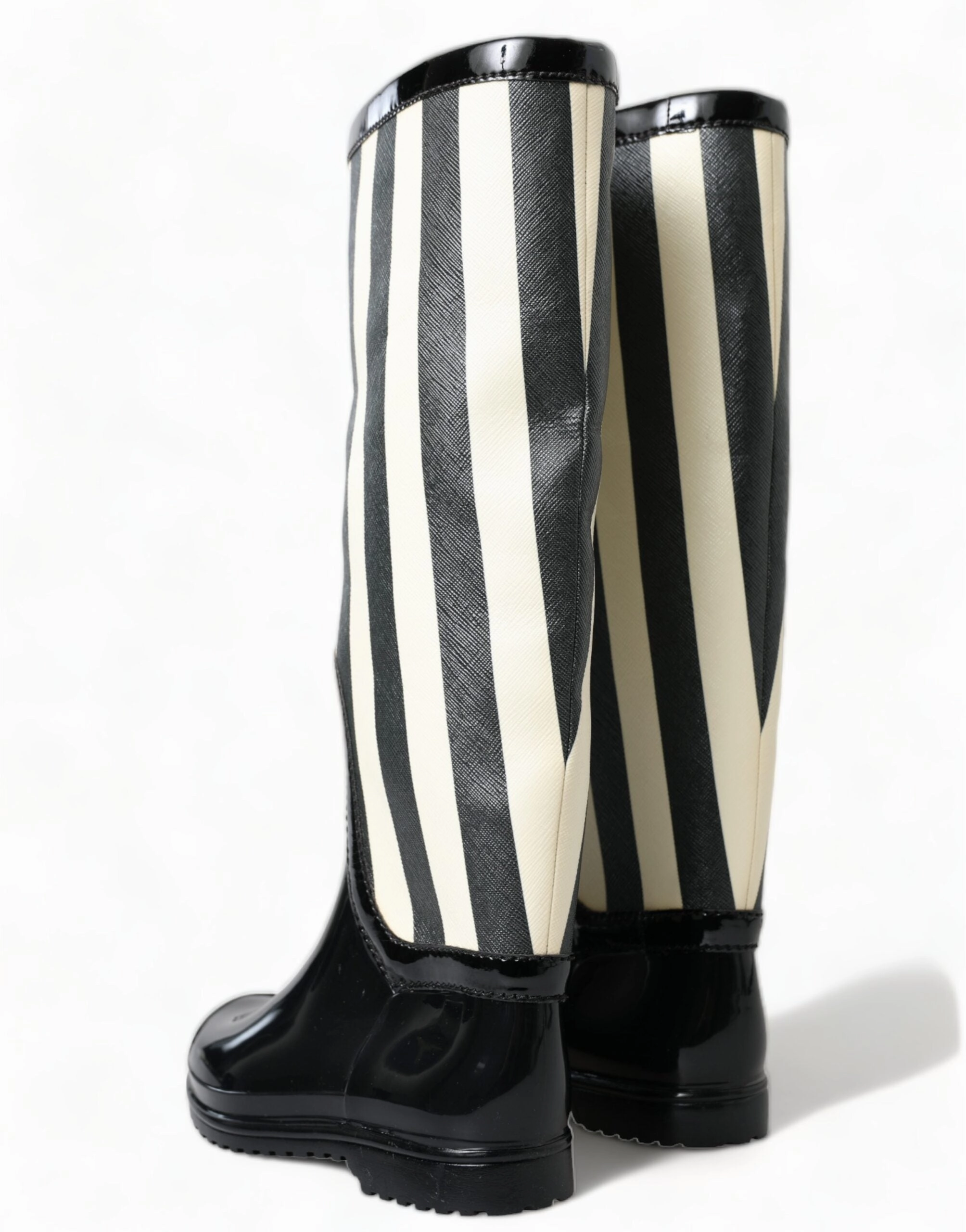 Dolce & Gabbana Striped Knee High Women's Boots