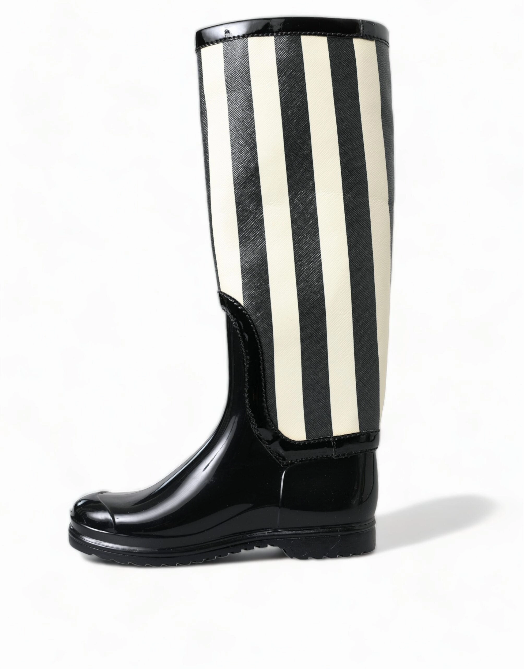 Dolce & Gabbana Striped Knee High Women's Boots