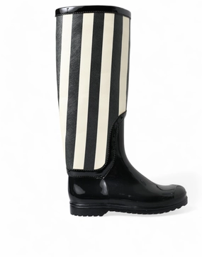 Dolce & Gabbana Striped Knee High Women's Boots Womens Boot Deals Today