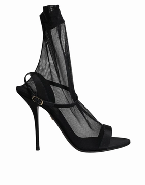 Dolce & Gabbana Tulle Stretch Heels Sandals Women's Shoes (Pre-Owned) Womens Flat Sandals clearance