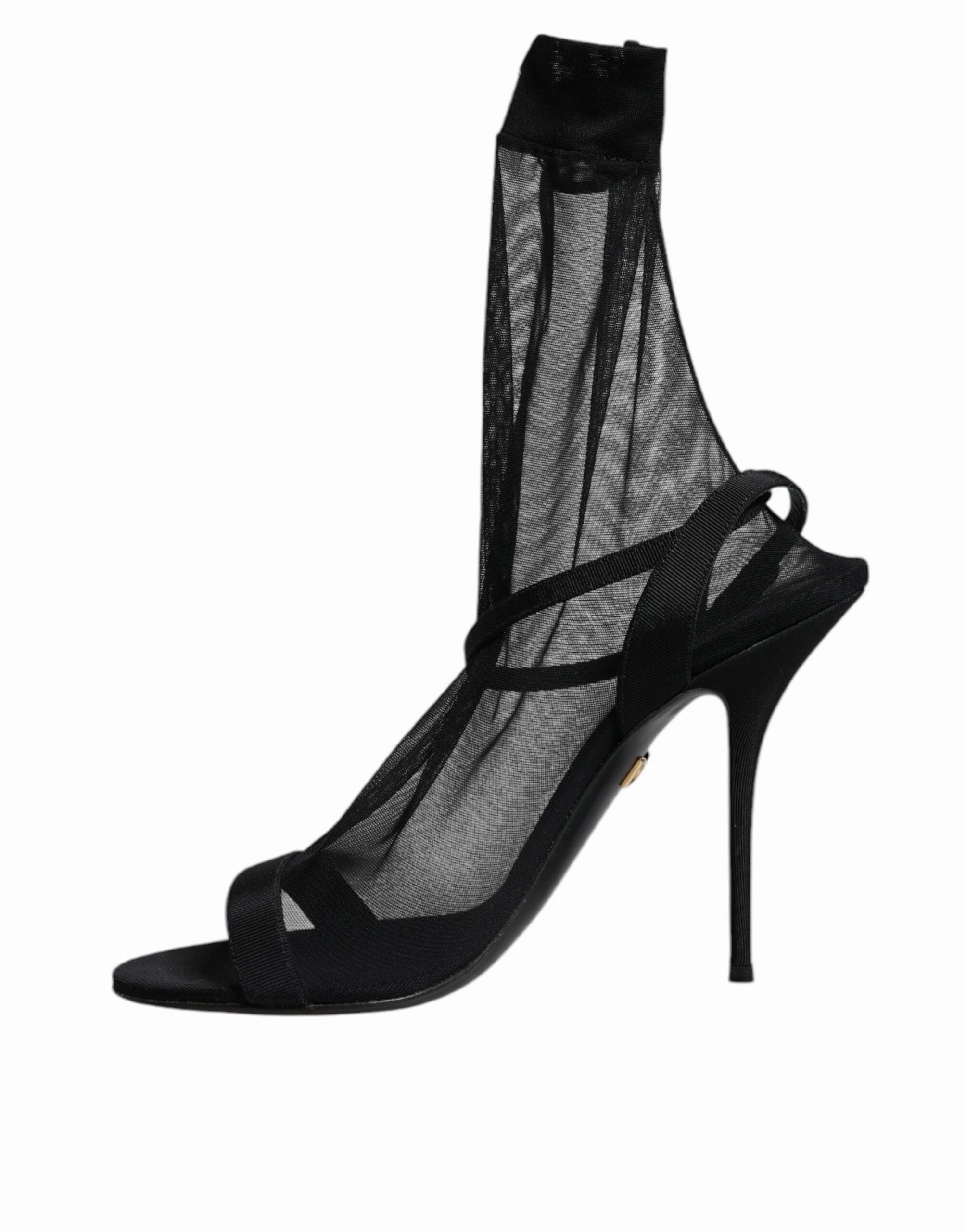 Dolce & Gabbana Tulle Stretch Heels Sandals Women's Shoes (Pre-Owned)