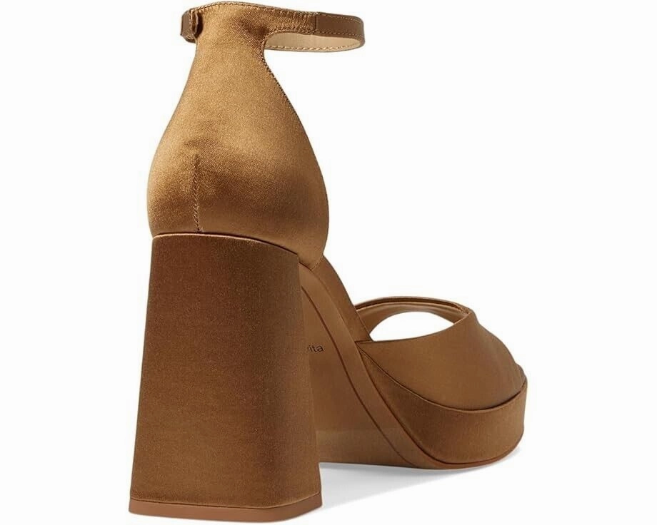Dolce Vita Pandro Sandal Women's 9.5 Brown Leather Ankle Strap Block Heel ZPO904