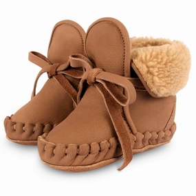 Donsje Baby Jaya Lining Truffle Nubuck House Slippers for Kids on sale