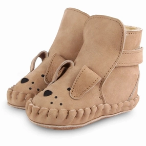 Donsje Baby Kapi Classic Lining Dog Truffle Nubuck House Slippers for Kids on sale
