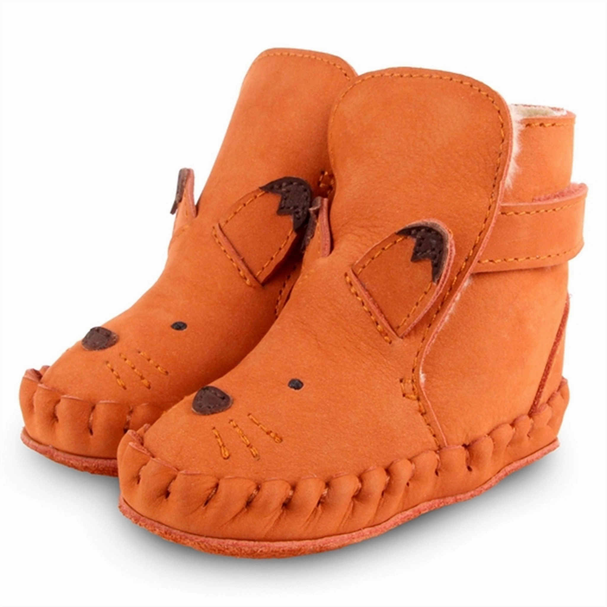 Donsje Baby Kapi Classic Lining Fox Maple Nubuck House Slippers for Kids on sale