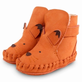 Donsje Baby Kapi Classic Lining Fox Maple Nubuck House Slippers for Kids on sale