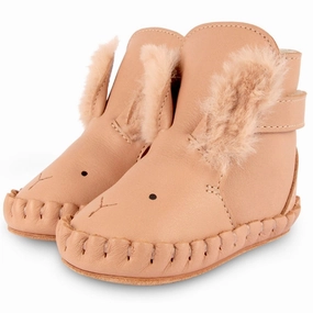Donsje Baby Kapi Exclusive Lining Winter Bunny Light Rust House Slippers for Kids on sale