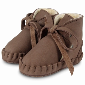 Donsje Baby Pina Classic Lining Hazelnut Nubuck House Slippers for Kids on sale
