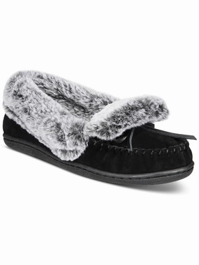Dorenda Womens Suede Cozy Moccasin Slippers Cozy Womens Slippers discount