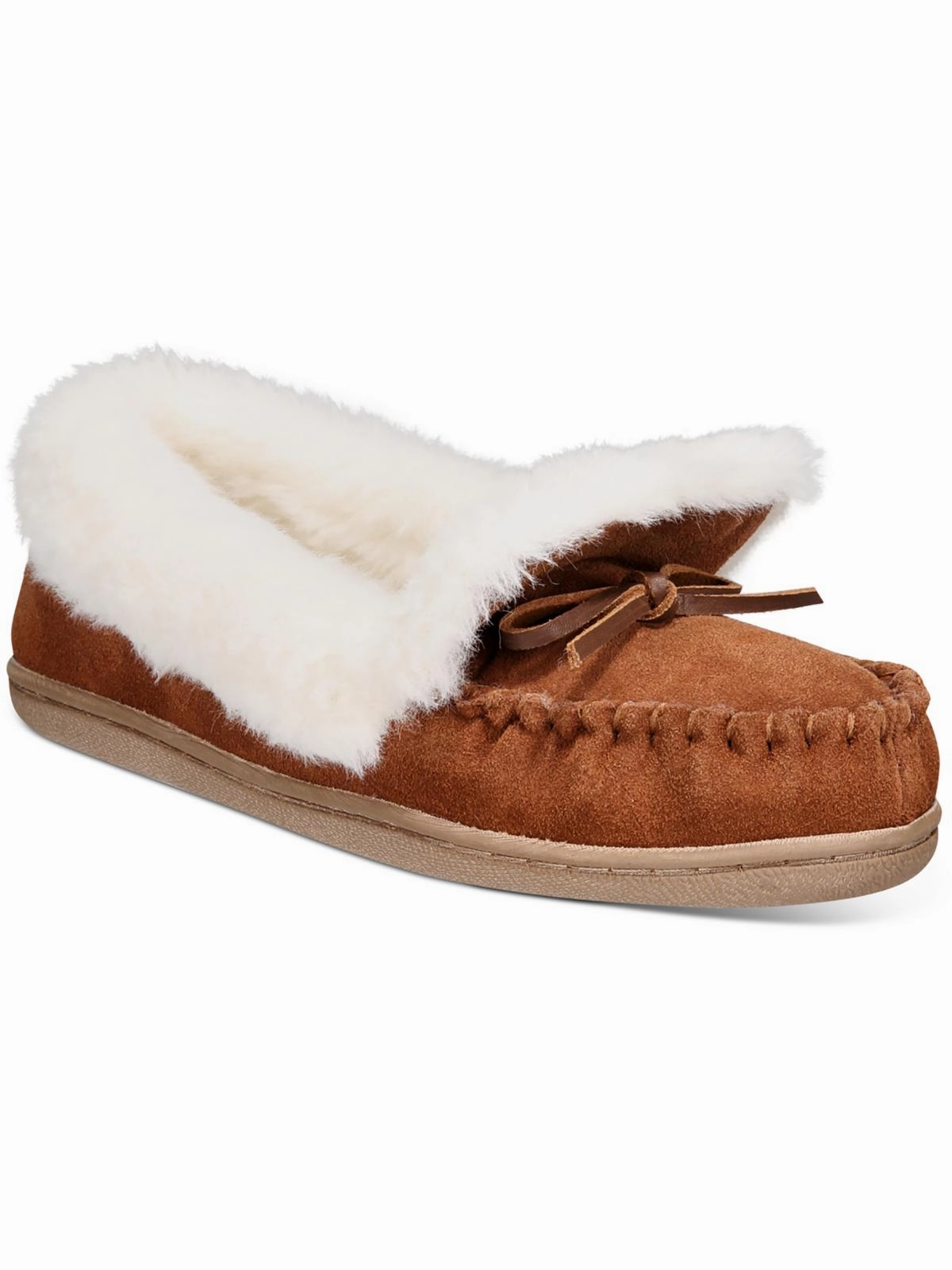 Dorenda Womens Suede Cozy Moccasin Slippers