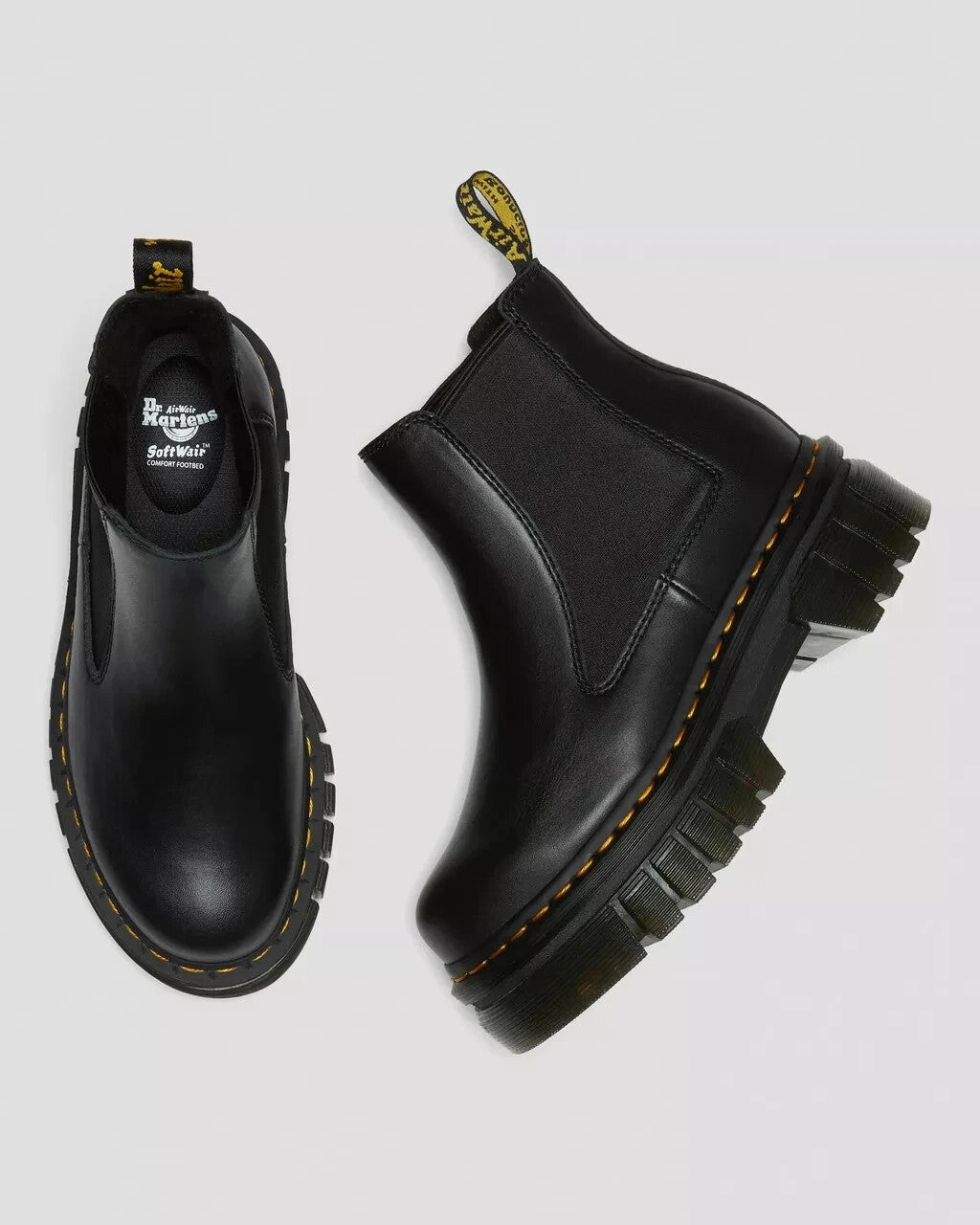 Dr. Martens Audrick 27148001 Women 9 Black Leather Platform Chelsea Boot KHD2374