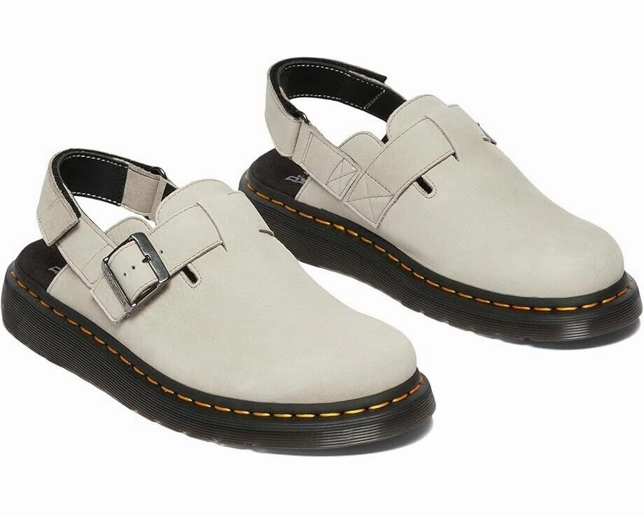Dr. Martens Jorge II Sandals Men's US 9 Gray Leather Slingback Mule KHD1416