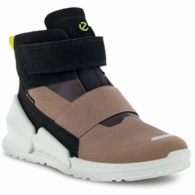 Ecco Biom K1 Ankle Boot Taupe/Black Cheap Kids Winter Footwear