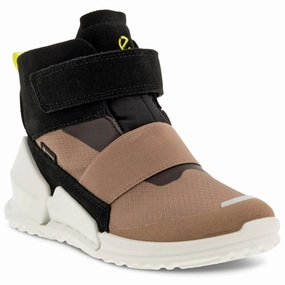 Ecco Biom K1 Ankle Boot Taupe/Black Cheap Kids Winter Footwear