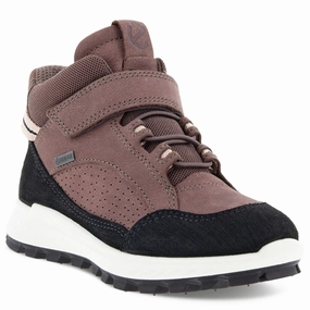 Ecco Exostrike Kids Ankle Boot Black/Dusty Purple/Dusty Purple Winter Boots for Kids on sale