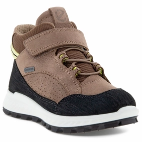 Ecco Exostrike Kids Ankle Boot Black/Taupe/Taupe Cheap Kids Winter Footwear