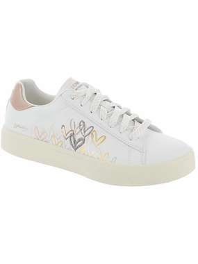 Eden LX-Gleaming Hearts Womens Padded Insole Faux Leather Casual And Fashion Sneakers Fashion Womens Sneakers outlet